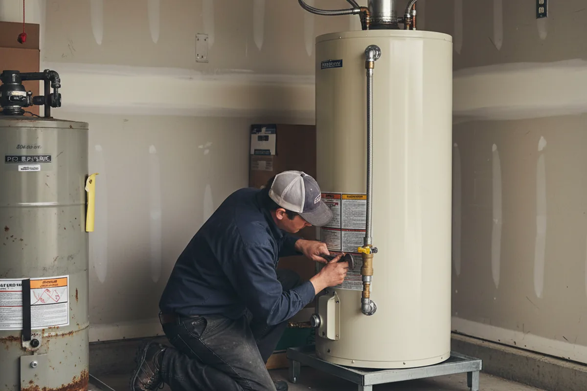 Water heater and shutoff valve replacement in Lockport